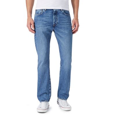 '501' blue light washed straight leg jeans